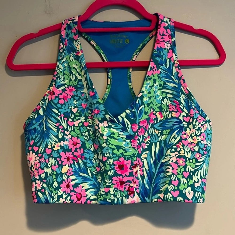 Lilly Pulitzer Lindsay Sports Bra Tiny Garden XS